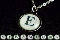 Steampunk Typwriter Key Letter E Pendant